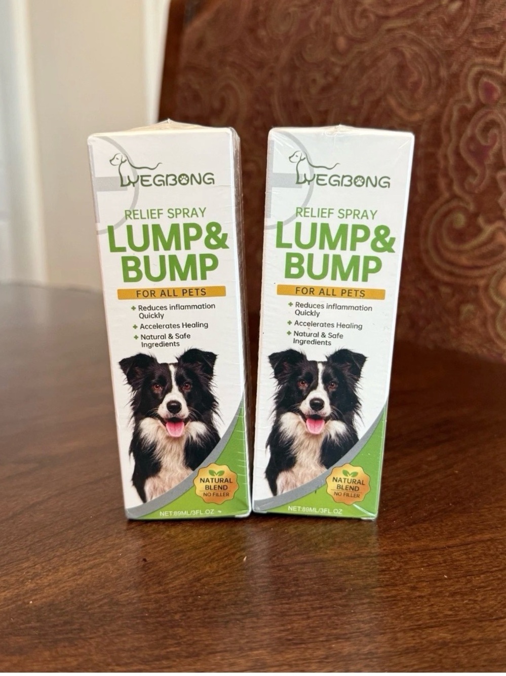 Two (2) Yegbong Lump & Bump Pet Relief Spray NEW & Sealed
